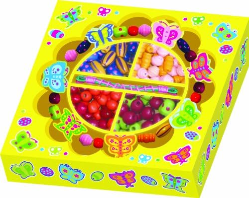 Pierre Belvedere Toy Wooden Bead Stringing Kit - Butterfly