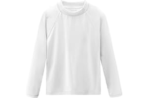 SMARASH Boys Rash Guard Swim Shirts Long Sleeve UPF 50+ Swimwear Youth Kids Sun Protection SPF Water Surfing Shirts Quick Dry