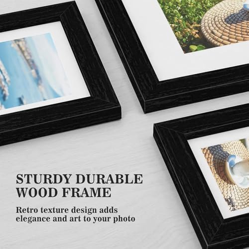 Beauenty 10 Pack Picture Frames for Wall Decor Living Room, Multi Sizes 4x6, 5x7, 8x10 Photo Frames for Room Decor and Wall Art, Classic Black Home Decor Frames
