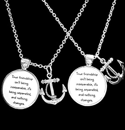 Meilleur Ami Cadeau Ancre Longue Distance Reelle De L Amitie Collier Citation Amis Sisters Bff Ensemble Collier Amazon Fr Cuisine Maison