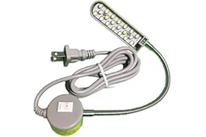 item4ever 20 Led 110v Light Magnetic Mounting Base Working Gooseneck Lamp for Home or Sewing Machine