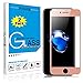 DONWELL [2 Pack Rose Gold] Compatible for iPhone 8 Plus Screen Protector, Full Cover Tempered Glass Screen Protector Designed for iPhone 7/8 Plus 5.5 Inch