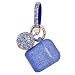 Apple Airpods Case Keychain, Filoto Airpods Silicone Glittery Case, Scratch Proof and Drop Proof Air Pods Protective Cover Skin with Shiny Ball Key Chain (Sapphire Blue) primary