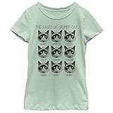 Grumpy Cat Many Faces Girls Graphic T Shirt