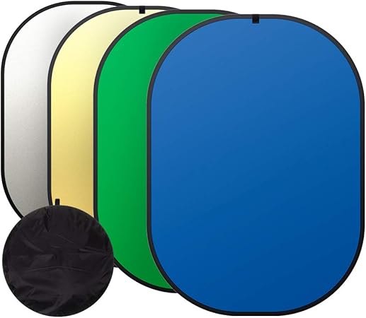 Heorryn 4 En 1 Fond De Chromakey Ecran Youtube Panneau De Fond Pliable Vert Bleu De 1 5 M X 2 M Coton Amazon Fr Photo Camescopes