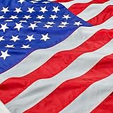 American Flag 100% FMAA Certified Made in America 3x5 ft. 100% Nylon Outdoor American Flag Stitched Stripes Embroidered Stars By True American Flag Company