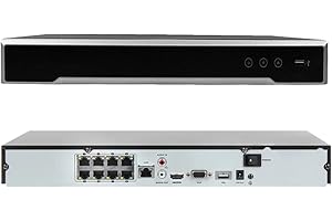 RICHSECU DS-7608NI-Q2/8P HIK 8 Channel 8 PoE 2K NVR Network Video Recorder with H.265+ Video Compression, Compatible with HIK IP Camera, Supports up to 2 X 8TB HDD(No HDD)(International English Version)