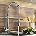 VAPSINT Modern Brushed Nickel High Arch Pull Down Pre Rinse Pull Out Sprayer Single Handle Kitchen Faucet, Pull Down Kitchen Sink Faucet
