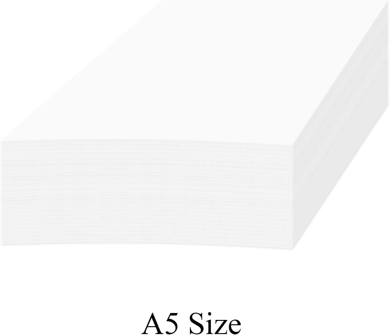 A5 Premium White Cardstock For Copy, Printing, Writing 5.83" x 8.27" inches (148