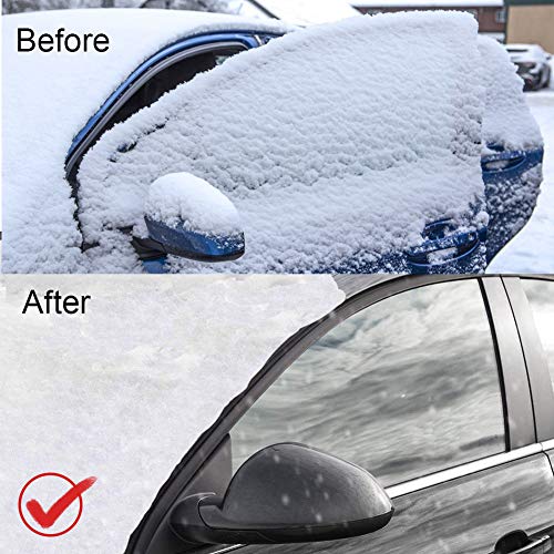 Big Hippo Car Snow Cover, Thickness Car Side Window Snow Cover for Snow, Ice, Frost, UV Full Protection- Winter Auto Snow Ice Cover Universal Fit for Most Vehicle (2 Pack)