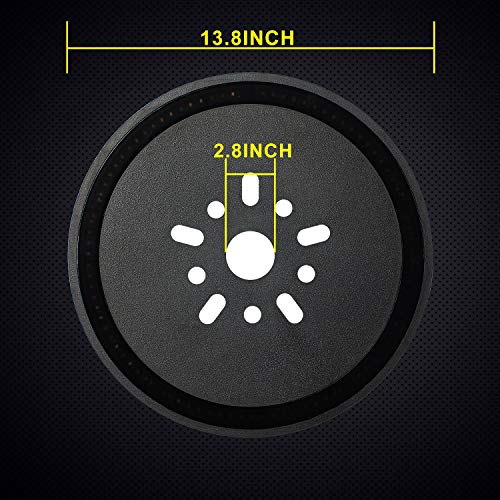 Spare Tire Brake Light for Jeep Wrangler JK JKU(2007-2017), Third 3rd Brake Tail Lamp, Round Stop Lights, Red LED Wheel Ring Lights, Black Exterior