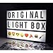 Mini LED Cinema Light Box - Doingart Cinematic Light Box, include 345 Changeable Letters with Emoji, Symbols and Numbers DIY Marquee Signs for Home and Wedding Decor (USB or Battery Powered)