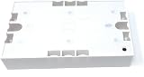 DRUT 2 Gang Surface Mount Back Box Pattress 145x86x25mm White view 3