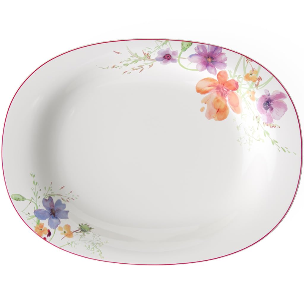 Villeroy & Boch Mariefleur Basic Serving Platter, 34 cm, Premium Porcelain, White/Multicoloured — image 1