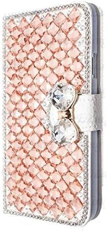 Galaxy Grand Prime Case, Luxury Wallet Diamond Bling Bowknot Champagne Gold Crystal Wallet Case Cover For Samsung Galaxy Grand Prime (G530 G530H G530F G530M G530T G530AZ S920C)