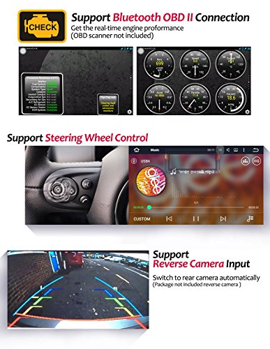 Android 7 Car Stereo CD DVD Player - Corehan 6.95" inch 2GB Ram 16GB Rom Double Din In Dash Car Radio Video Multimedia Player Navigator with Bluetooth Wifi GPS Navigation System
