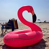 Giant Inflatable Flamingo pool Float party tube floatie, 4 Feet Wide and 3 Feet Tall