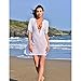 MG Collection Sheer Chiffon V-Neck Swimsuit Cover Up/Beachwear Dress, White