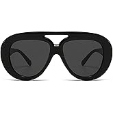 willochra oversized Pilot Sunglasses Women Men Fashion Double beam Wide Legs Sun Glasses Trending Shades UV400 Eyeglasses