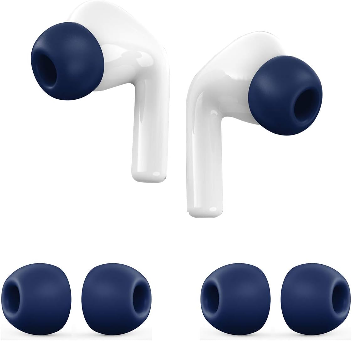(2 Sets) HATALKIN Eartips Compatible with Apple AirPods Pro Ear Tips, Anti Slip Soft Silicone Replacement Tips Earbuds Accessories for AirPods Pro (Blue-Medium)
