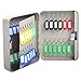 48 Hook Key holder Box Metal Safe w/Tag Case Cabinet Wall Mount Home Lock Storage Gray
