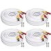 WILDHD BNC Cable, 4x150ft All-in-One Siamese Video and Power Security Camera Wire, CCTV Cable with 2 Female Connectors for All Max 5MP HD CCTV DVR Surveillance System (White)