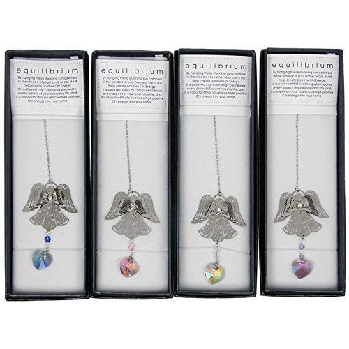 Equilibrium Accessories 3D Angel Hanging Suncatcher - Silver Resin Acrylic Glass - Religious Occasion - Mother’s Day