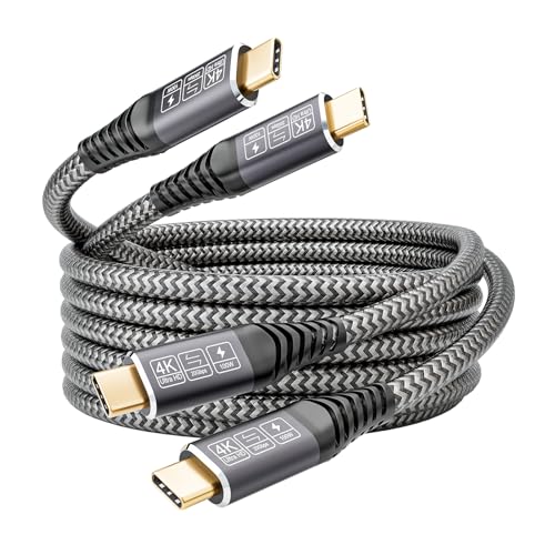 CAKOBLE usb c kabel 5m,[5m+5m] 100W USBC 3.2 20 Gbps datenkabel USB C, 4K@144Hz USBC kabel Lang Kompatibilität Thunderbolt 4 Kabel Für i-Phone 16, Mac