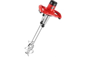 Meticuloso Concrete Mixer 2100W, Upgraded Double Paddle, Portable Cement Mixer with 6 Speed, 950RPM, Handheld Mud Mixer for M