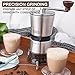Eparé Manual Coffee Grinder - Conical Ceramic Burr - Portable Hand Crank Mill- 15 Adjustable Settings - Stainless Steel