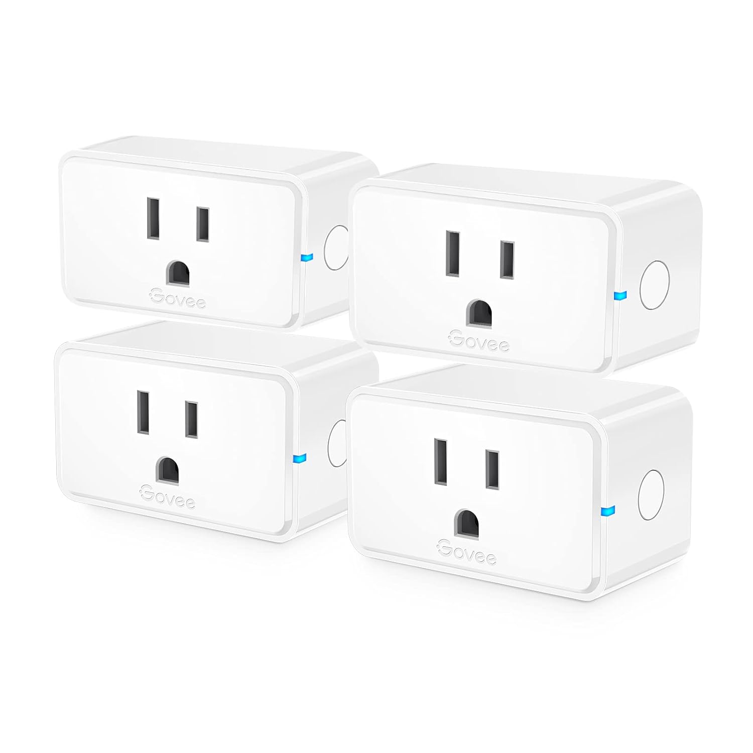Govee Smart Plug, WiFi Outlet Works with Alexa and Google Assistant, 15A 1800W Mini Plugs with Timer Fuction & Group Remote Controller, No Hub Required, ETL & FCC Certified, 2.4G WiFi Only (4 Pack)