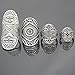 Q&Q Fashion Silver Plated Pack of 4 Vintage Tribal Indian Mayan Calendar Aztec Warrior Band Men Biker Ring