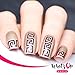 Whats Up Nails - Greek Nail Vinyl Stencils for Nail Art Design (1 Sheet, 20 Stencils)