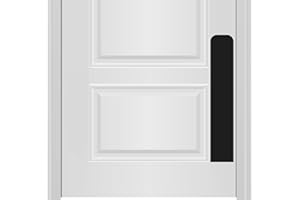 Deck the Door Decor Dog Scratch Door Protection Plate - Elegant Anodized Aluminum for All Door Types. Pet-Safe with Polished Edges and Rounded Corners. 3M Adhesive Mount - Satin Black 4x22in