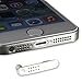 PortPlugs for iPhone 5, 5s, 5c -Silicone Anti Dust Plugs; 2-in-1 Design Protects Lightning & Headphone Jacks Against Dirt, Sand & Splashes [Set of 5] (White)