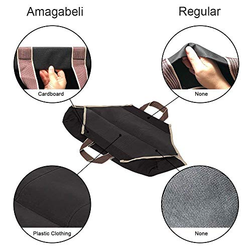 image for TOOGOO Canvas Tote Bag Carrier Indoor Fireplace Firewood Totes Holders