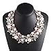 Holylove Statement Necklace for Women Novelty Jewelry Pink Peach Gift Box-8058Pinkpeach Set