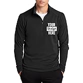INK STITCH Custom Men St273 Design Your Own Stitching Logo Texts French Terry Lightweight Half Zip Pullover