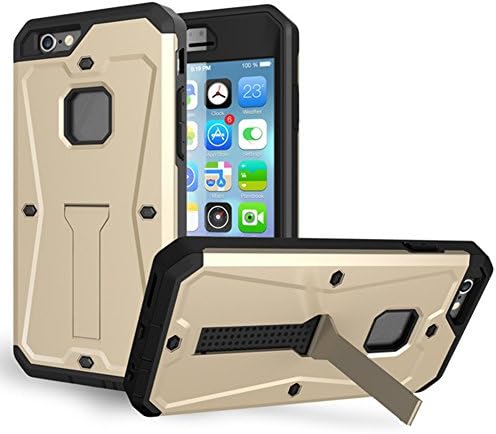 Dramhk iPhone 6/6S Case,Heavy Duty Hybrid Armor Tank Stand Case With Built in Screen Protector for iPhone 6/6S 4.7"