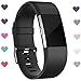 Wepro Fitbit Charge 2 bands, Replacement for Fitbit Charge 2 HR Bands, Buckle, Black, Large