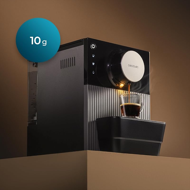Macchina da Caffè Superautomatica Compatta Cremmaet Cube. 1350W, Sistema Pressatura 10g, Pre-Infusione, 19 Bar, Sistema Thermoblock, 5 Livelli Macinatura, Pannello Controllo Tattile