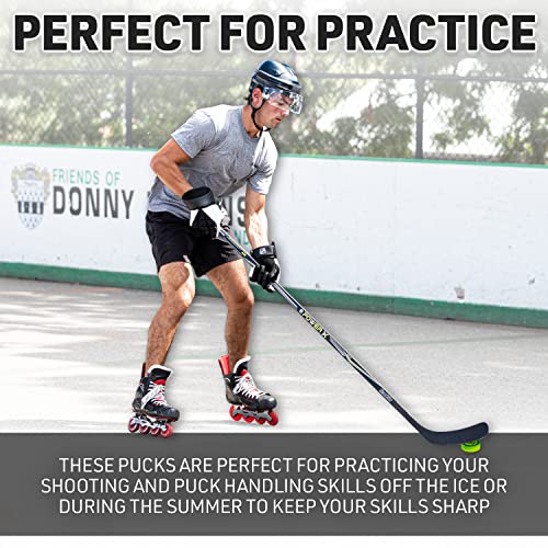 Franklin Sports NHL Street Hockey Pucks No Bounce Indoor + Outdoor