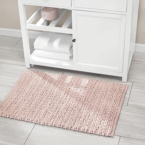 mDesign Bathroom 3 Piece Rug Set - 100% Cotton, Water Absorbent Bath ...