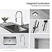 Kraus KPF-2730CH Modern Crespo Single Lever Commercial Style Kitchen Faucet with Flex Hose, Chrome