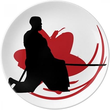 Amazon Co Jp 日本 アジア サムライ 刀 サクラ ヒュー シルエット デザートプレート 装飾 磁器 8インチ ディナー ホーム ホーム キッチン