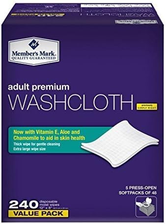 Simply Right Member's Mark Adult Wash-Cloths, 240 Count