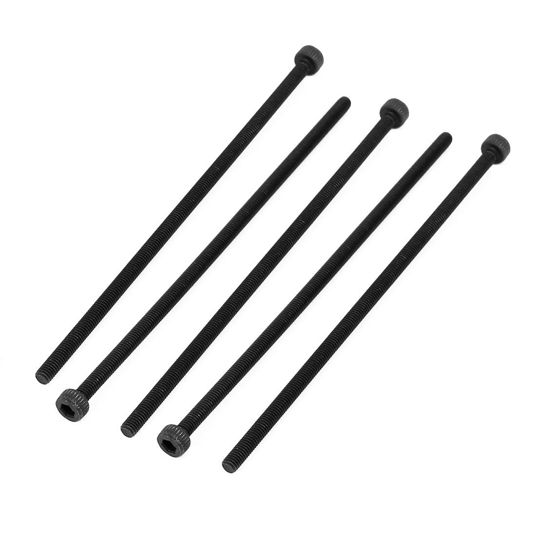 TOP-VIGOR 5Pcs Hexagon Socket Head Cap Screws, M3 x 90mm 12.9 Alloy Steel Replacement Machine Fastener Screws, Fully Thread for Bicycle Motorcycle Repair, Professionals Landlords Repairmen, Black — image 1
