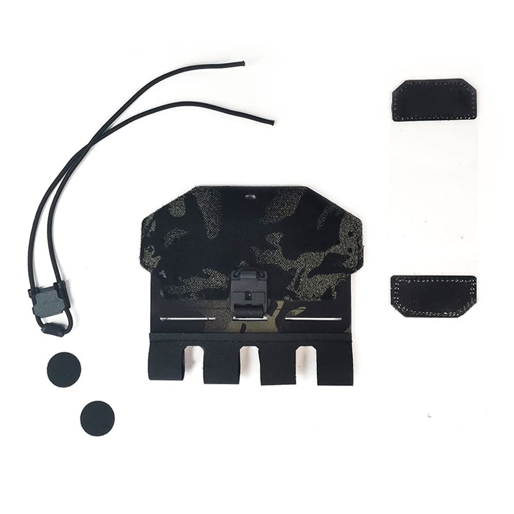 Tactical Vest Phone Holder - Phone Chest Mount for MOLLE Plate Carrier, Airsoft Vest Phone Holder Universal Mobile Phones Holster Black