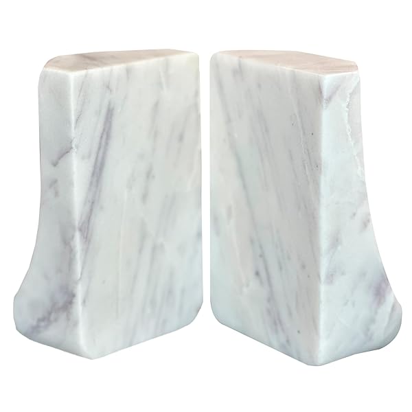 USIA WHITE MARBLE BOOKENDS – HEAVY DUTY 9.8...