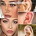 OUFER Body Piercing Jewelry 16 Gauge Clear Heart CZ Left Closure Daith Cartilage Earring Heart Tragus Earrings Piercing (Rose Gold Clear)